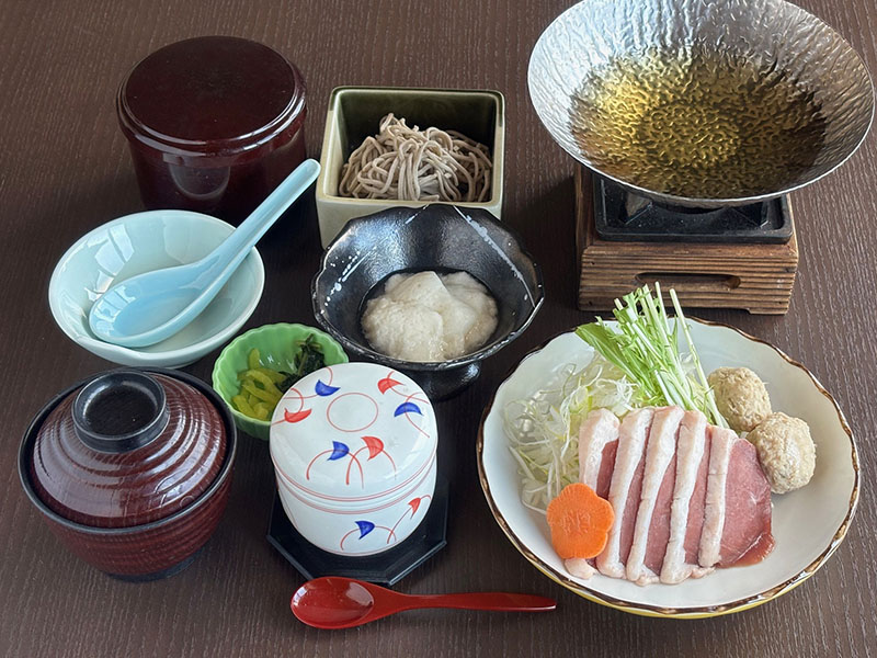 近江鴨ねぎしゃぶと自然薯ごはん・茶碗蒸しセット